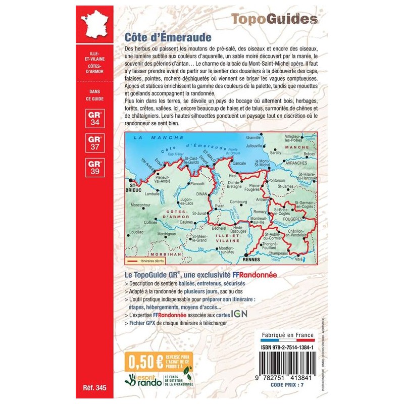 Côte d'Emeraude GR34 TopoGuide